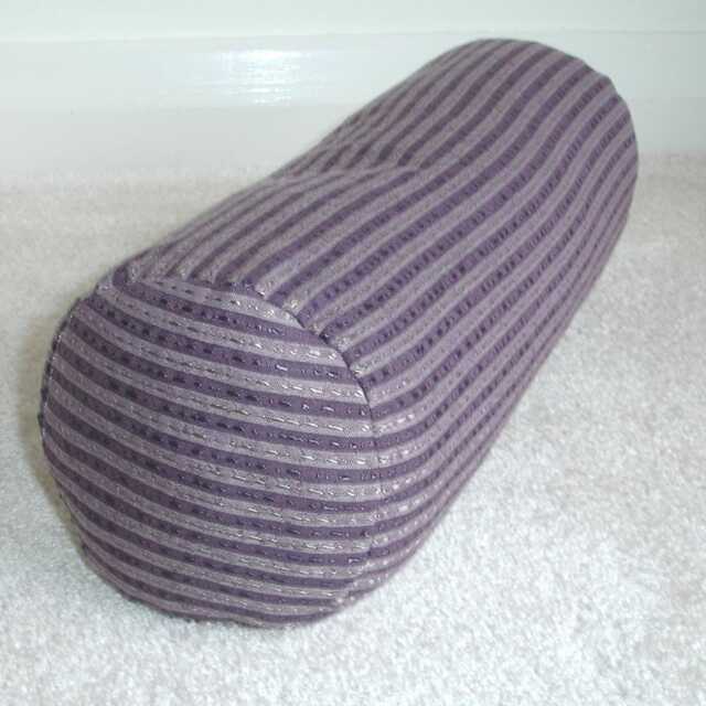 "Purple Bolster Pillow Cylinder Cover Round Ended End Cushion Sham Case Stripes Aubergine Silver Stripe Striped 4"" 6"" 8"" 9"" 10"" 12" - image 1