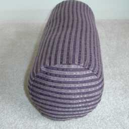 "Purple Bolster Pillow Cylinder Cover Round Ended End Cushion Sham Case Stripes Aubergine Silver Stripe Striped 4"" 6"" 8"" 9"" 10"" 12" - thumbnail 3