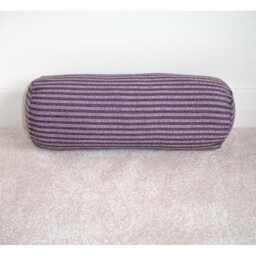 "Purple Bolster Pillow Cylinder Cover Round Ended End Cushion Sham Case Stripes Aubergine Silver Stripe Striped 4"" 6"" 8"" 9"" 10"" 12" - thumbnail 2