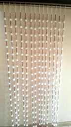 Red & White Pom Beaded Curtain Diwali Christmas Garland - Set Of 8 - thumbnail 3