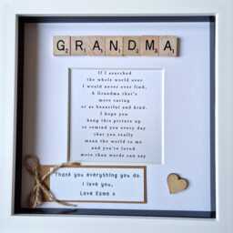 Personalised Grandma Box Frame. Thank You Gifts For Grandparents. Mothers Day Present Nannie - thumbnail 3