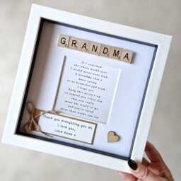 Personalised Grandma Box Frame. Thank You Gifts For Grandparents. Mothers Day Present Nannie - thumbnail 2