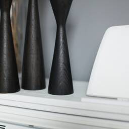 Handmade Wooden Candlestick Set Scandinavian Rustic Home Decor - thumbnail 2