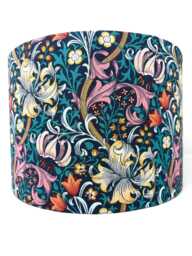 William Morris Lampshade Golden Lily Navy Blue Art Nouveau Lamp Shade - thumbnail 1