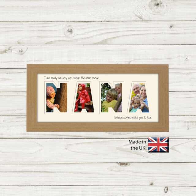 Nana Photo Frame I Thank The Stars Or We Stars Word Name Special Gift Mother's Day 889 By Photos in A Word - image 1