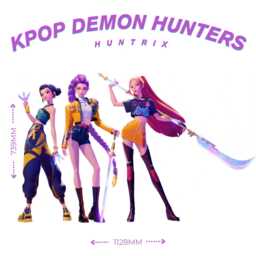 Mira, Zoey, Rumi - 739mm - Kpop Wall Sticker Set - thumbnail 2