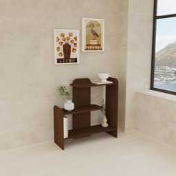 Birch Plywood Bookcase Minimalist Scandi Plant Stand, 3 Shelf - thumbnail 2
