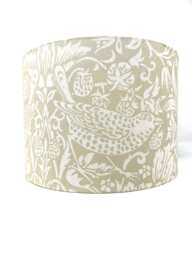 William Morris Lamp Shade, Strawberry Thief Cream Beige, For Standard Lamps Or Ceiling Lights