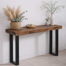 Grantham Console Table Industrial Box Legs - thumbnail 2
