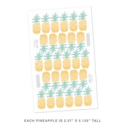 Pineapple Toss - Yellow Fabric Wall Decal Tropical Mej - thumbnail 4