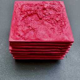 Monochrome Relief Concrete Wall Art, Wabi Sabi Plaster - Stratum Red - thumbnail 2