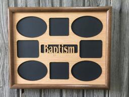 Baptism Picture Frame - 11x14 Holds 8 Photos Gift, Religious Gift For Baptism, Christian Faith - thumbnail 1