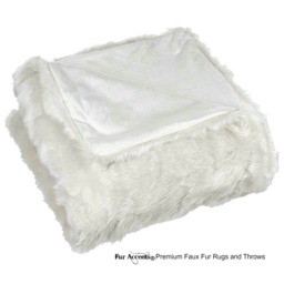 Plush Faux Fur Throw Blanket, Llama Sheepskin Shag, Usa Made