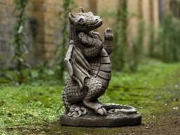 Fantasy Dragon Statue Concrete Baby Figurine Cement Animal Ornament Mythical Sculpture Sitting Wings Personalized Gift - thumbnail 1