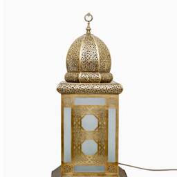 Moroccan Brass Floor Lamp, Handmade Custom Light, Contemporary Traditional Solid Home Decor - thumbnail 3