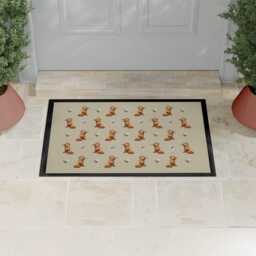 Brown Cat Pattern Door Mat