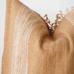 Brown Tribal Hemp Hand Woven Natural Dye Color Pillow Cover - thumbnail 2