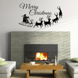 Merry Christmas, Wall Art Sticker, Modern Transfer, Vinyl Decal - thumbnail 3