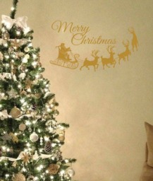 Merry Christmas, Wall Art Sticker, Modern Transfer, Vinyl Decal - thumbnail 2