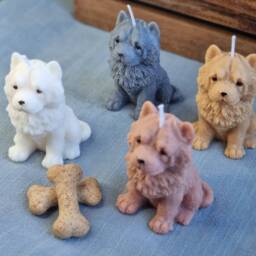 German Shepherd Candle. Sitting Dog Candle For Decor - thumbnail 3