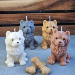 German Shepherd Candle. Sitting Dog Candle For Decor - thumbnail 2