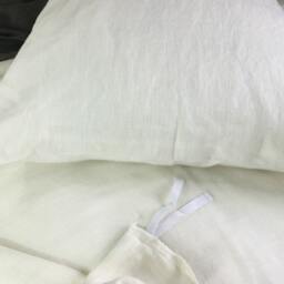 Soft White Linen Duvet Cover Made Of 100% Ultra Soft Linen, White Bedding, Queen Cover, King Bedding - thumbnail 4