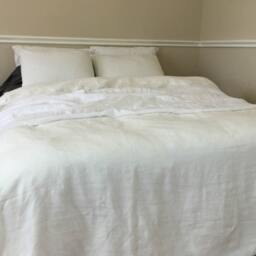 Soft White Linen Duvet Cover Made Of 100% Ultra Soft Linen, White Bedding, Queen Cover, King Bedding - thumbnail 2