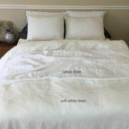 Soft White Linen Duvet Cover Made Of 100% Ultra Soft Linen, White Bedding, Queen Cover, King Bedding - thumbnail 3