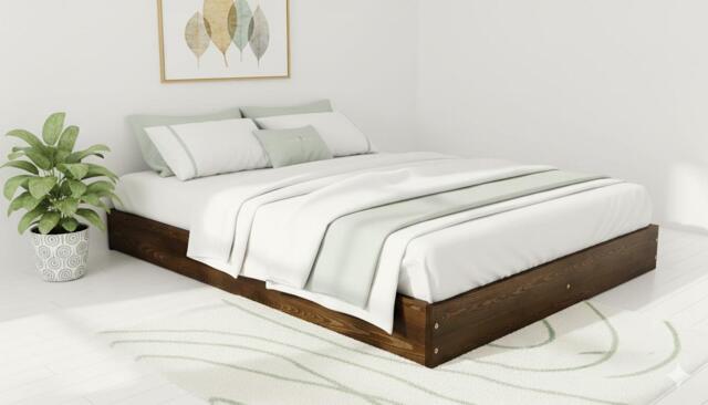 Nodax Solid Pine Platform Bed Frame Japanese Low-Level Design - image 1