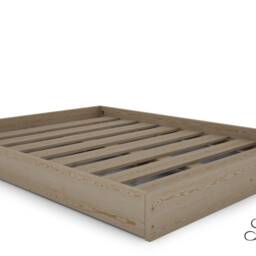 Nodax Solid Pine Platform Bed Frame Japanese Low-Level Design - thumbnail 3