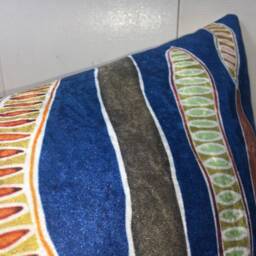 Handwoven Ikat Silk Pillow Cover, Decorative Accent Cushion - 24x24 - thumbnail 2