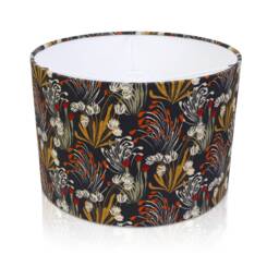 Floral Art Drum Lampshade, Colorful Flower Design, Handmade in UK