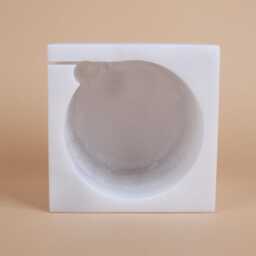 Handmade White Marble Toilet Paper Holder Bathroom Accessory - thumbnail 4