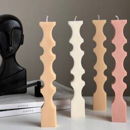 Greko Geometric Soy Wax Candle Decorative Column Pillar Candle - thumbnail 3