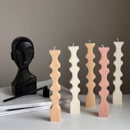 Greko Geometric Soy Wax Candle Decorative Column Pillar Candle - thumbnail 2