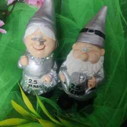 25Th Wedding Anniversary Handmade Garden Gnome , Personalised Quirky Gift - thumbnail 3