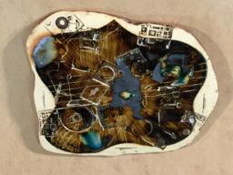 Cyberspace Melody I Ipoddery Vania Setti Settiarts Ceramics Art Stoneware Plaque