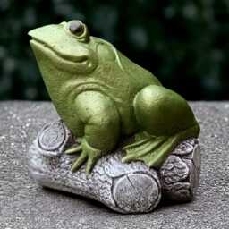 Concrete Frog Sculpture Outdoor Water Animal Figurine Stone Pool Statue Cement Decoration Frog Lover Gift Lawn Ornament Garden - thumbnail 2