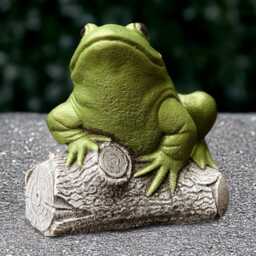 Concrete Frog Sculpture Outdoor Water Animal Figurine Stone Pool Statue Cement Decoration Frog Lover Gift Lawn Ornament Garden - thumbnail 3