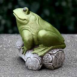 Concrete Frog Sculpture Outdoor Water Animal Figurine Stone Pool Statue Cement Decoration Frog Lover Gift Lawn Ornament Garden - thumbnail 4