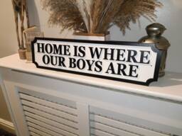 Freestanding Home Is Where My Boys Are - Personalised Street Sign 3D Look Mdf Wall Decor Gift Upto 12 Names Laser Cut Home - thumbnail 1