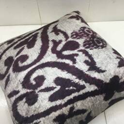 Silk Blend Ikat Pillow Cover - 16x16 - thumbnail 4