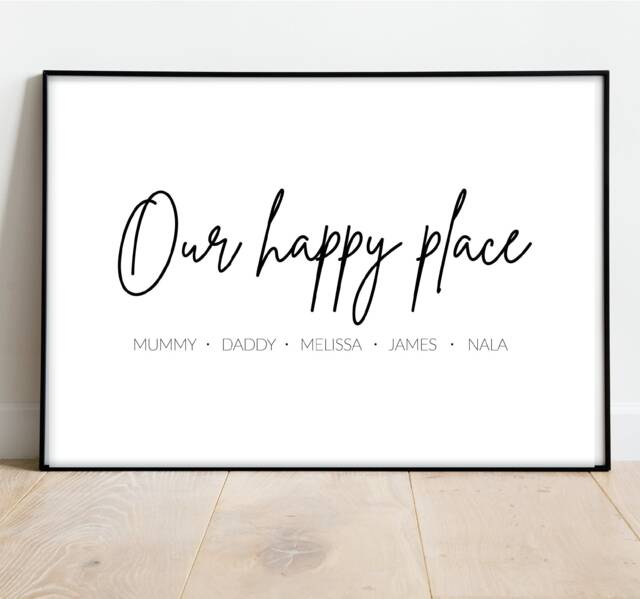 Personalised Family Home Print - New Print Wall Art Moving Gift Sweet Home Quote New - image 1