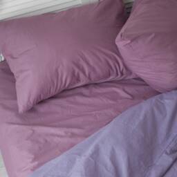 100% Cotton Pillowcase in Violet. Handmade Pillow Case Organic Slip Cover Natural Custom Sham European Us Sizes
