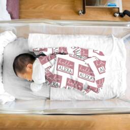 Hello My Name Is Personalized Baby Blanket Tag Reveal Gift Custom Coming Home Gender Neutral Hospital Shower - thumbnail 2