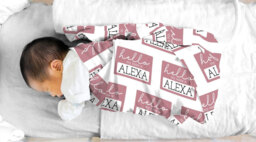 Hello My Name Is Personalized Baby Blanket Tag Reveal Gift Custom Coming Home Gender Neutral Hospital Shower - thumbnail 1