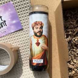 Saint Jack Black Prayer Candle Scented Vegan Soy Wax - Handmade