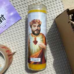 Saint Jack Black Prayer Candle Scented Vegan Soy Wax - Handmade - thumbnail 3