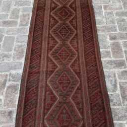 Collectors Piece 2'10x13'4 Moshvani Wool Runner Rug - Hand-Knotted Turkish , Moroccan Afghan Oriental Design Boho , Home Deco - thumbnail 2