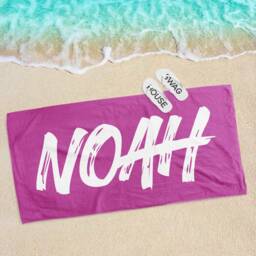 Personalized Beach Towel, Custom Name Towel - thumbnail 4